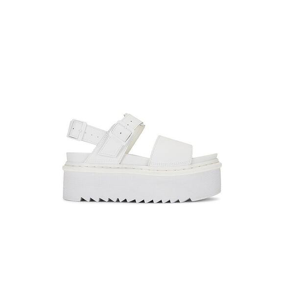 Dr. Martens Shoes - Women’s Dr. Martens Voss Quad Sandal – White Hydro Leather US 8 / EU 39 GUC